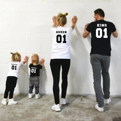 Family Team T-shirts King Queen Prince Princess  Matching