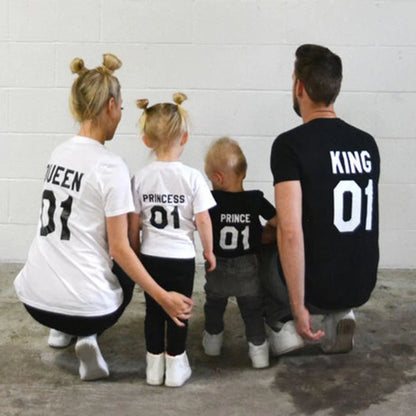 Family Team T-shirts King Queen Prince Princess  Matching