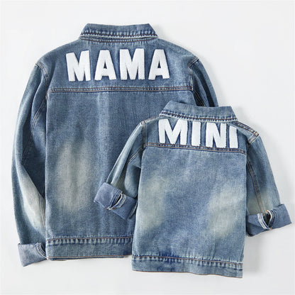 Matching Outfits Denim Jacket for Mother and Daughter