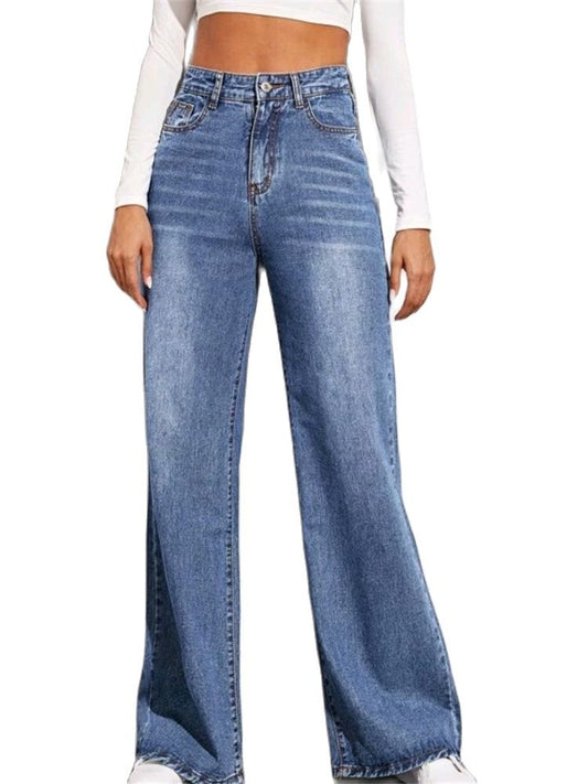 High Waist Loose Jeans For Women