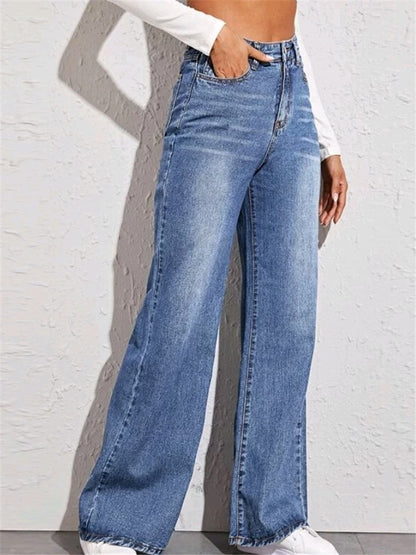 High Waist Loose Jeans For Women