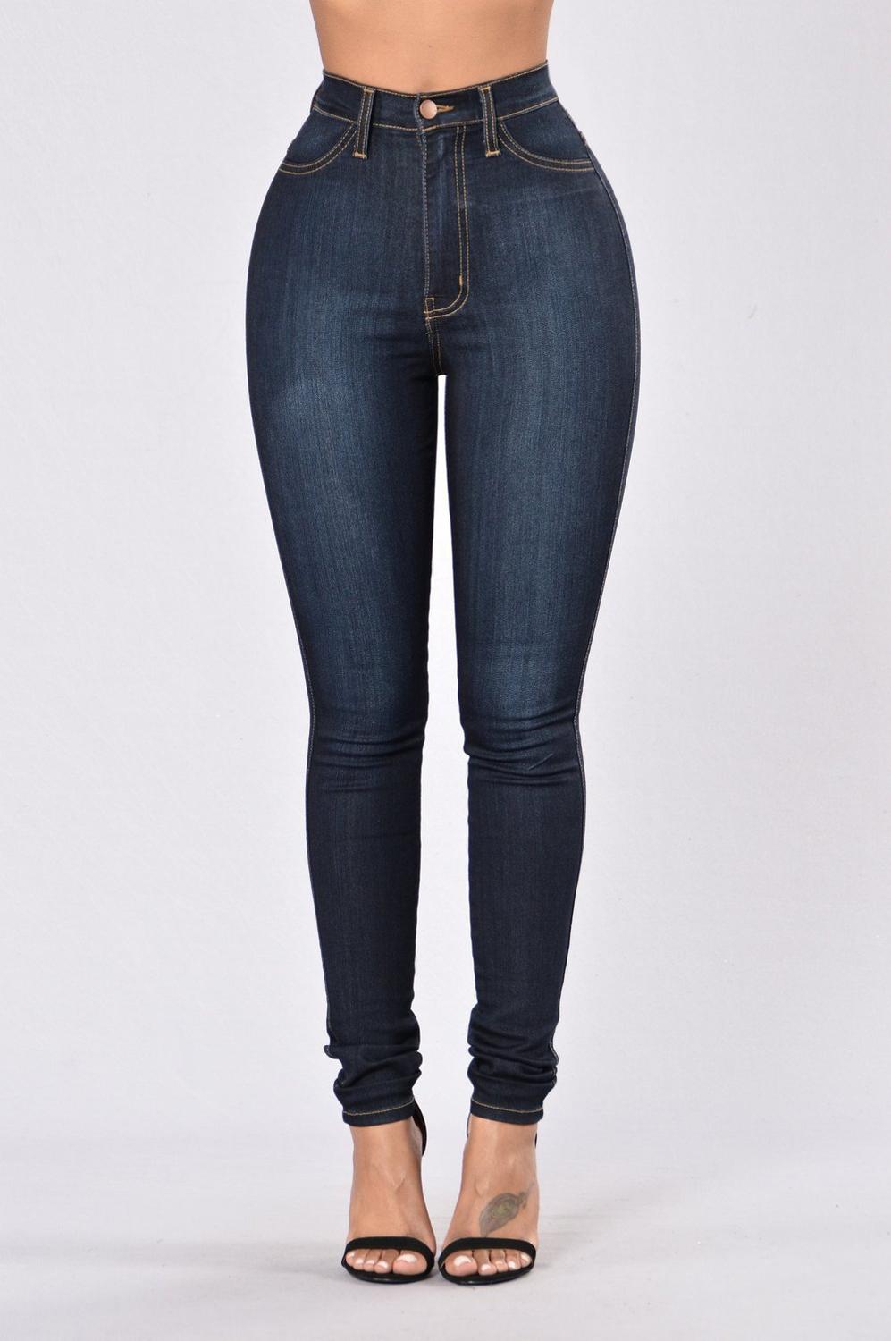 Woman High Waist Jeans Pencil Pants