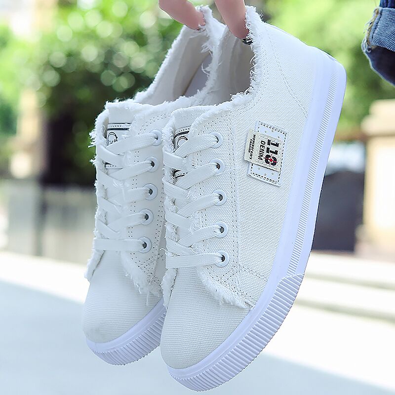 Casual Lace-Up Denim Shoes