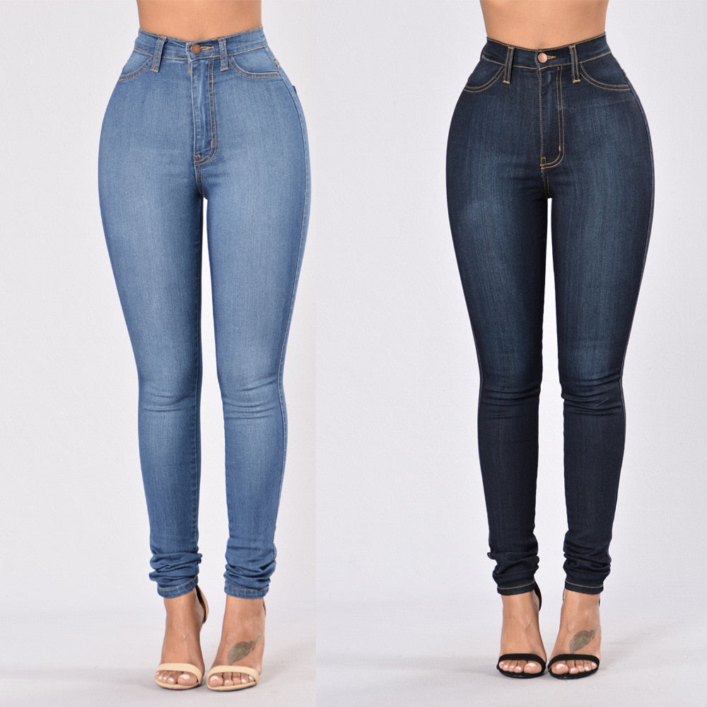 Woman High Waist Jeans Pencil Pants