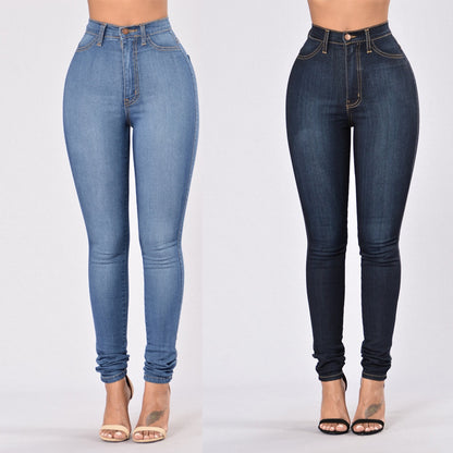 Woman High Waist Jeans Pencil Pants