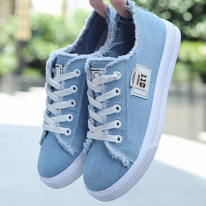 Casual Lace-Up Denim Shoes