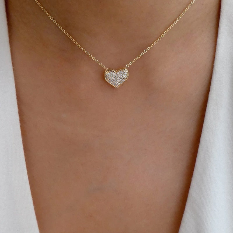 Multilayer Heart Butterfly Necklace for Women