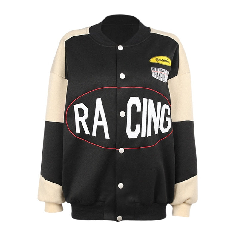 Oversized Long Sleeve Varsity Jacket